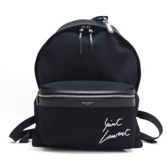 Saint Laurent City Backpack Embroidered Black - Picture 1 of 3